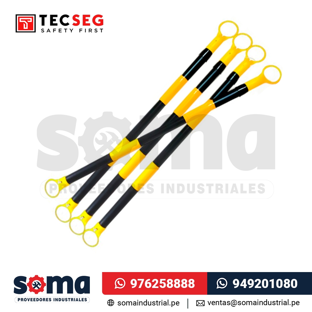 Barra Retráctil Amarillo Negro Tecseg