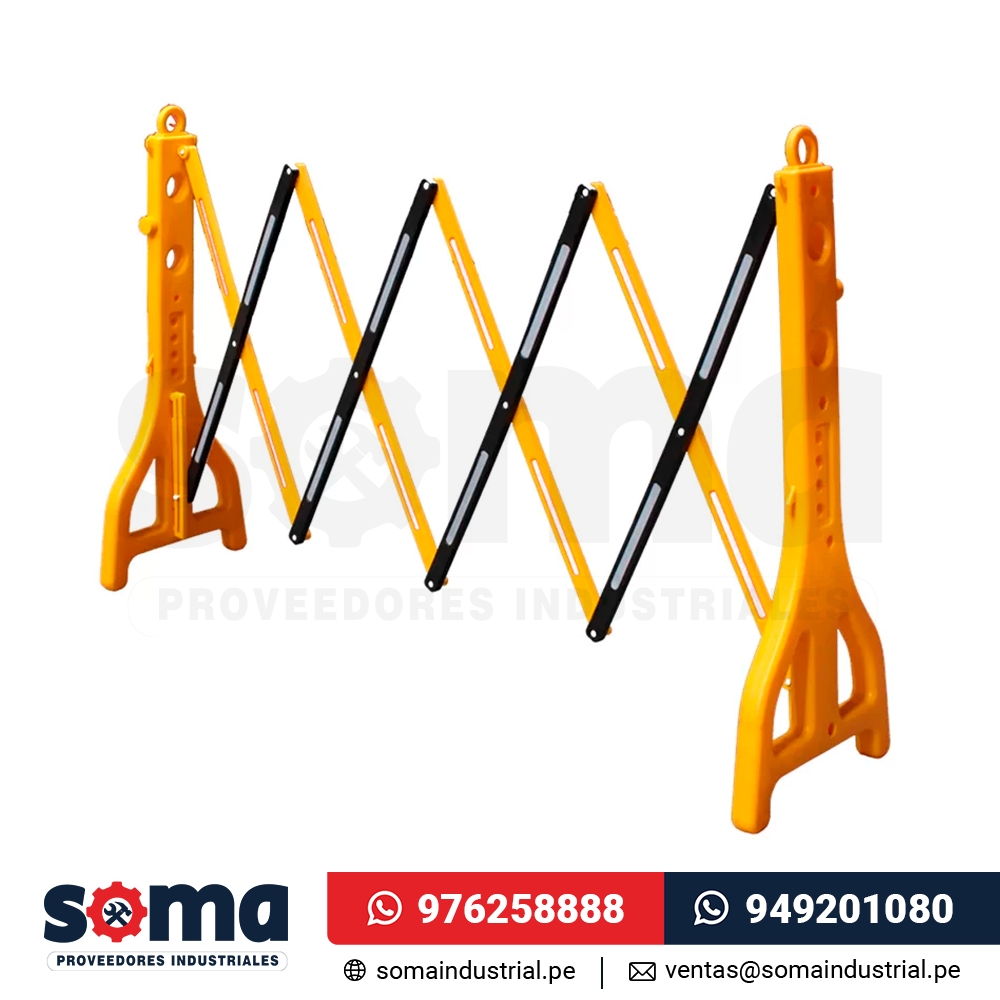 Barrera Expandible Amarilla PVC 2.5 m