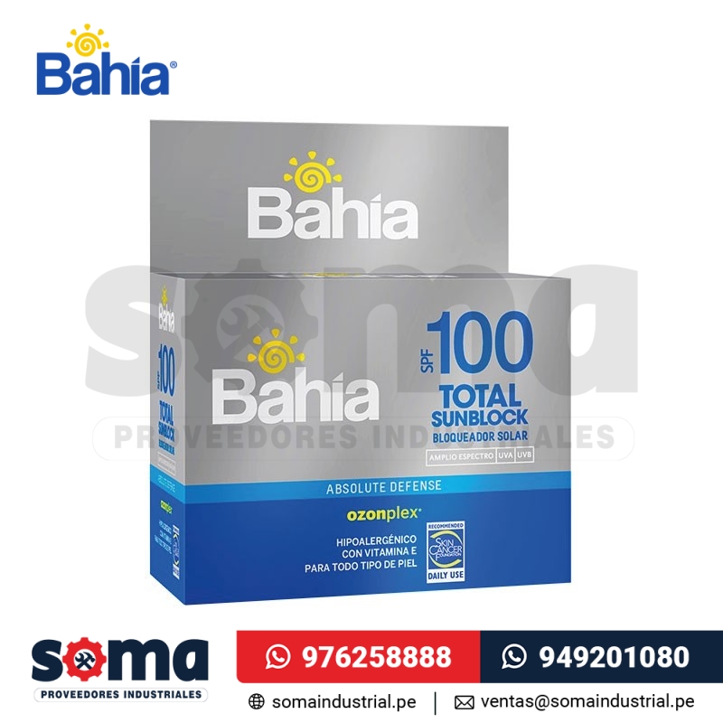 Bloqueador Bahia SPF 100 x 10 g c/20 Sachets Total Sunblock