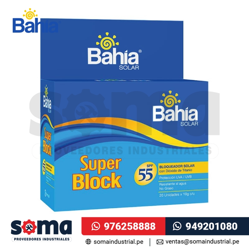 Bloqueador Bahia SPF 55 x 10 g c/20 Sachets Super Block