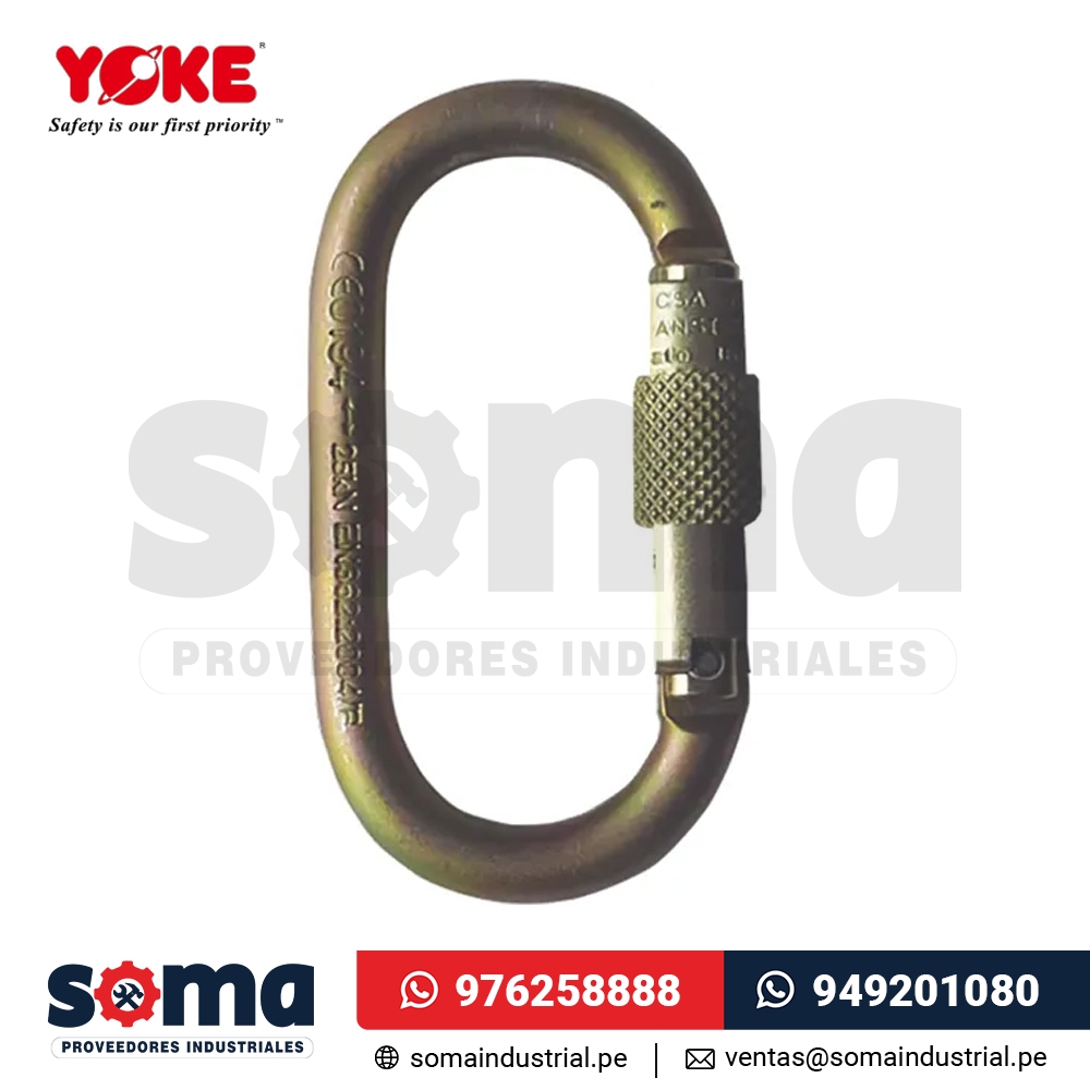 Carabinero Acero Apertura 14Mm Seguro Con Rosca Yoke N 244 0