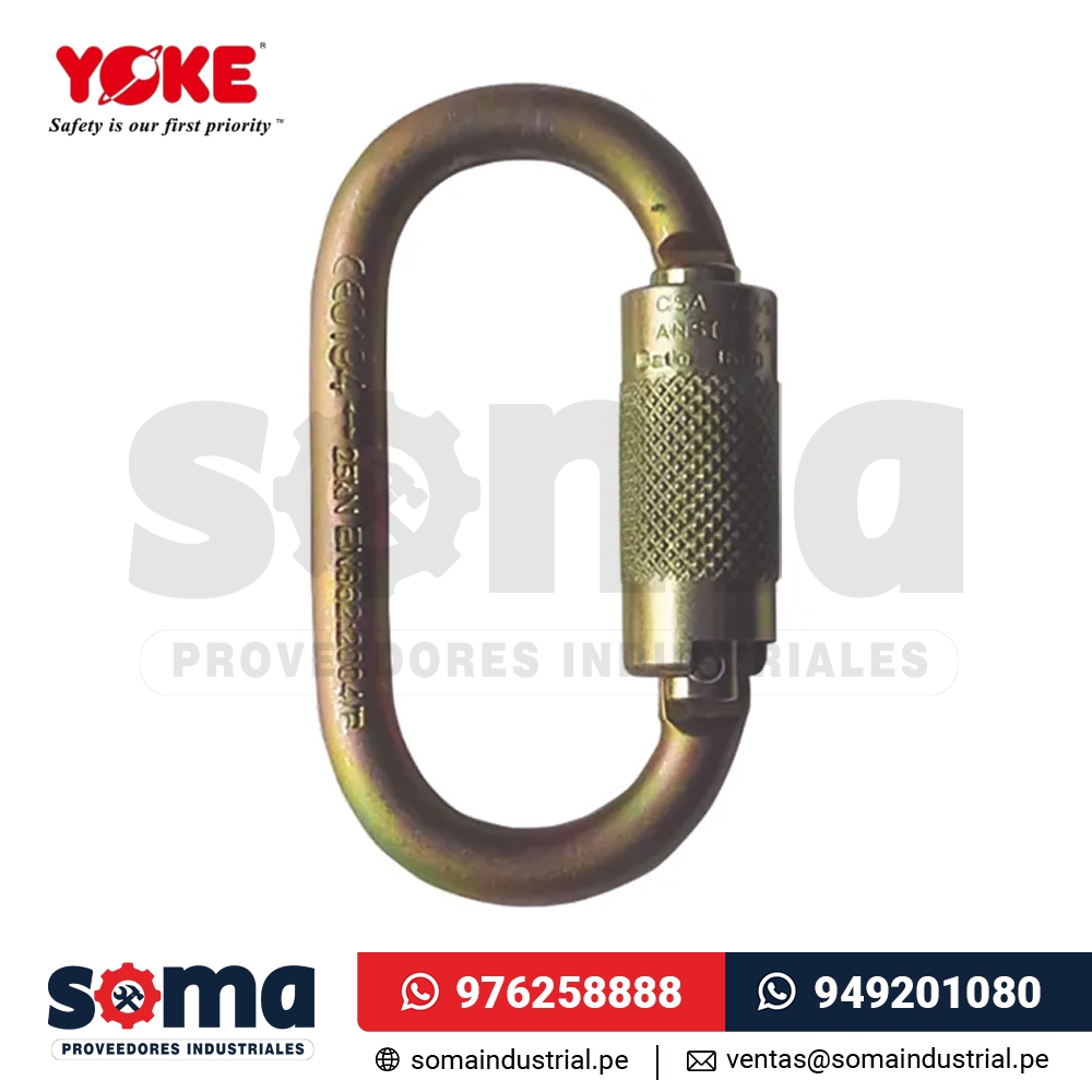 Carabinero Acero Apertura 15Mm Ansi Doble Seguro Giratorio Yoke N 244G