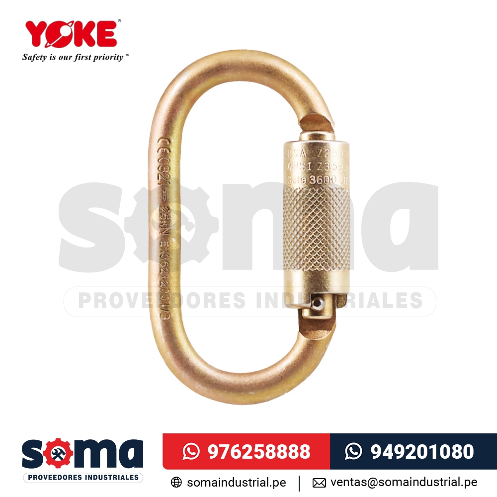 Carabinero Acero Apertura 22Mm Ansi Doble Seguro Giratorio Yoke N 246G