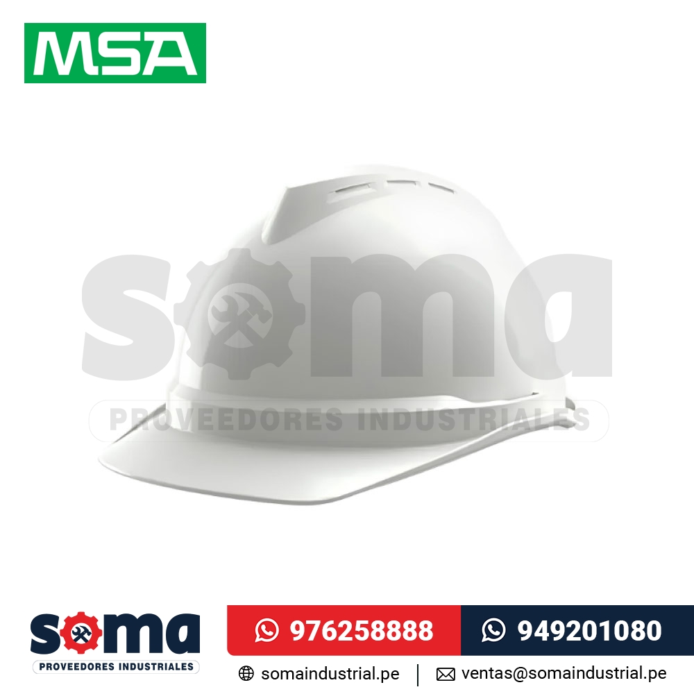 Casco Msa VGard 500 Jockey Ventilado con Slot FasTrac III