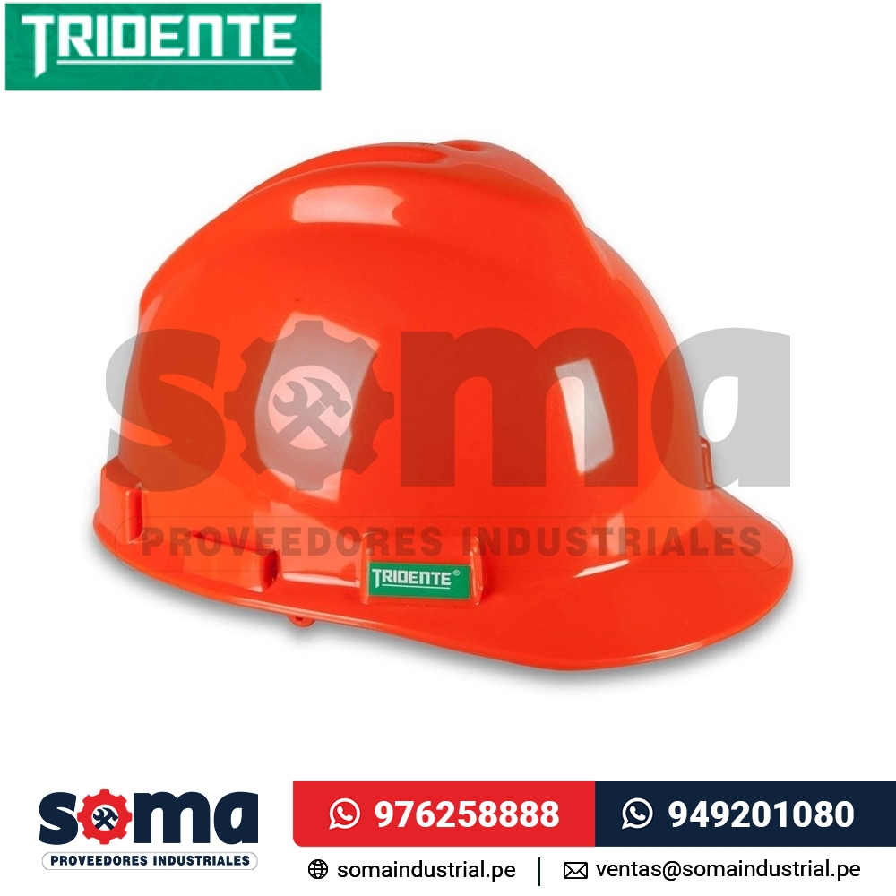 Casco Rojo con Ratchet Tridente