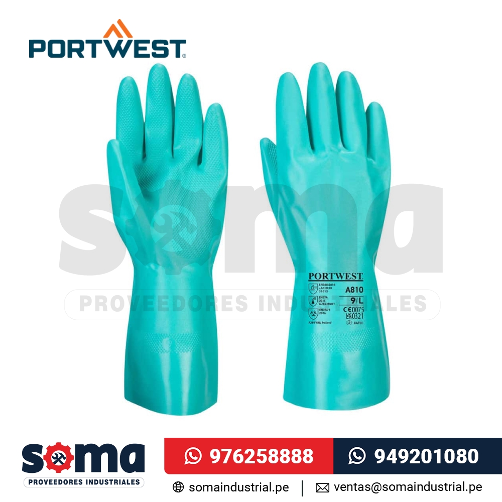 Guante Químico Nitrosafe Nitrilo A810 Portwest