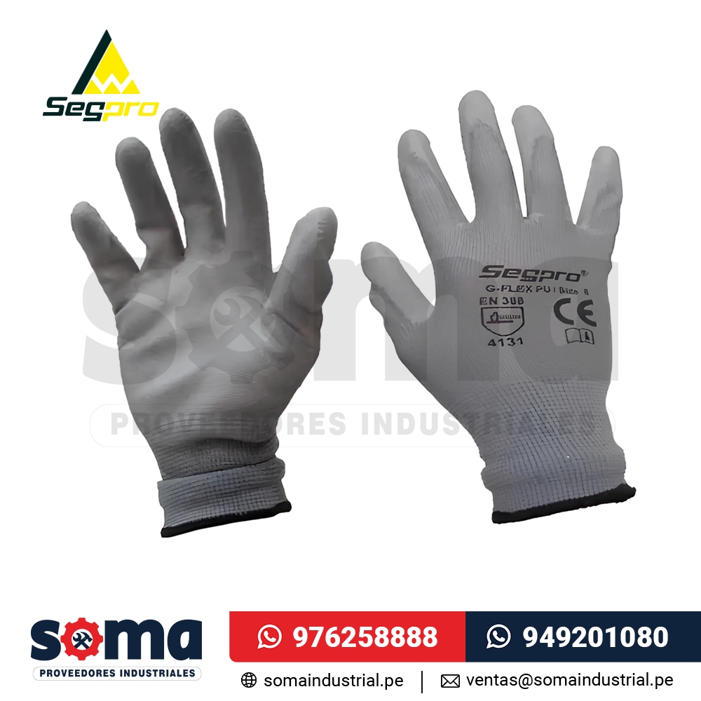 Guante Segpro Palma PU Flex Gris