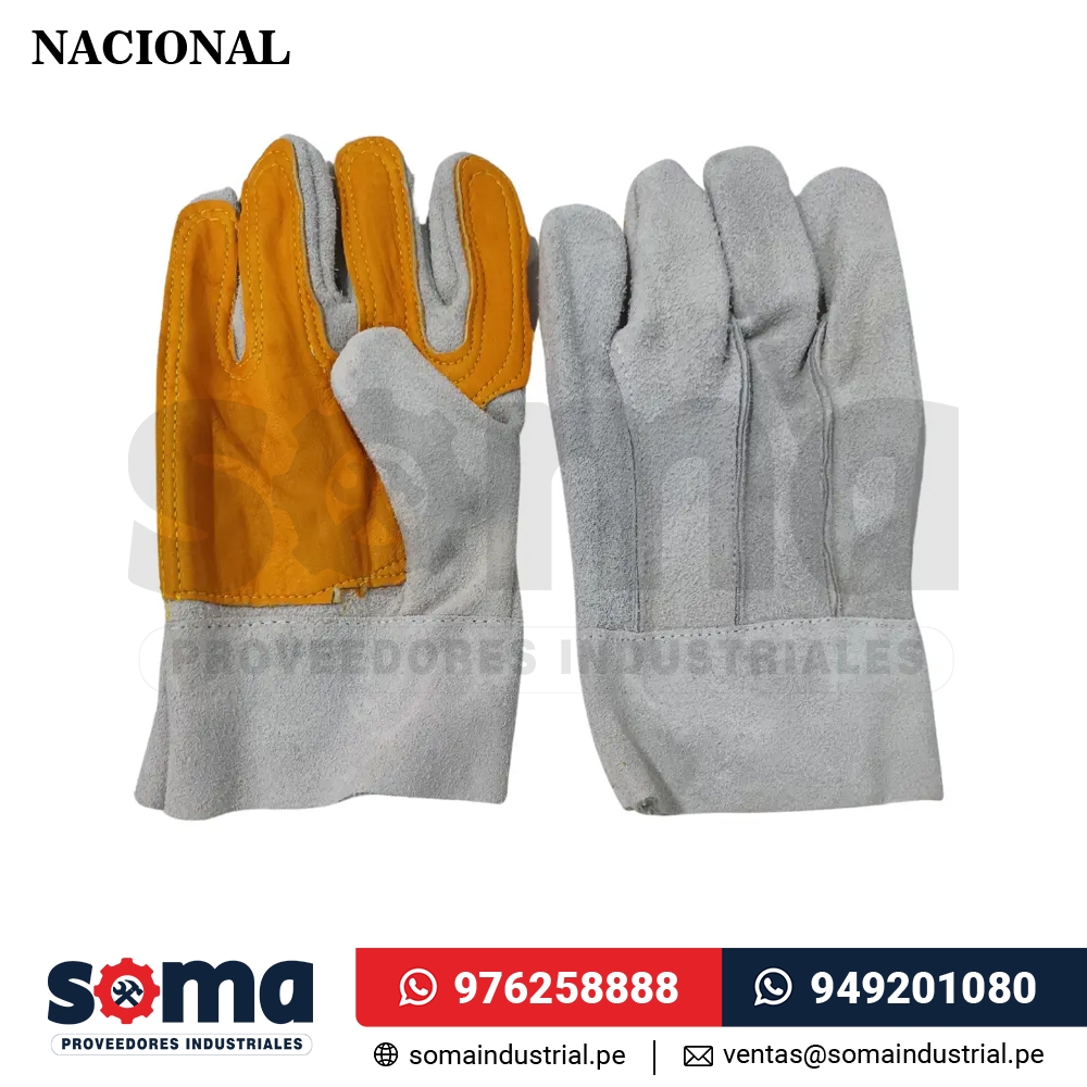 Guantes Cuero Cromo Refuerzo Interior 12 pulgadas Nacional