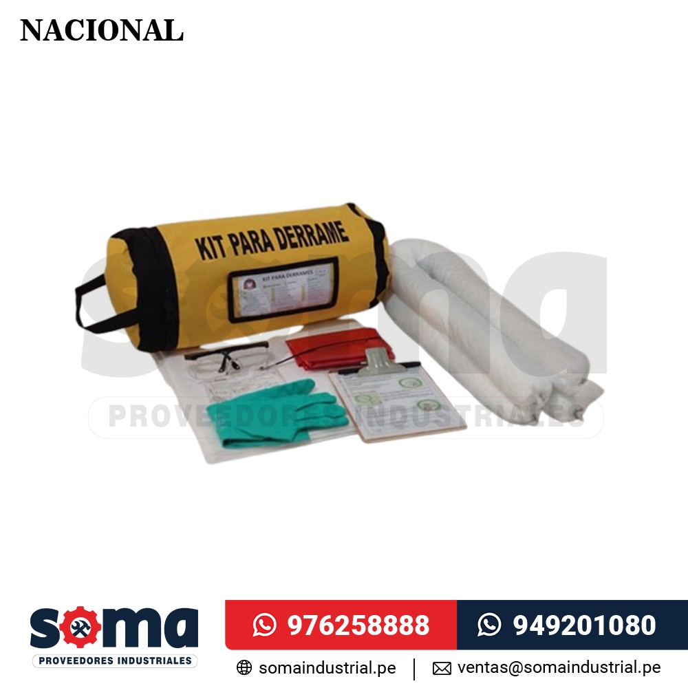 Kit Antiderrame Basico Para Hidrocarburos 10 Lt 20 Lt 120 Lt