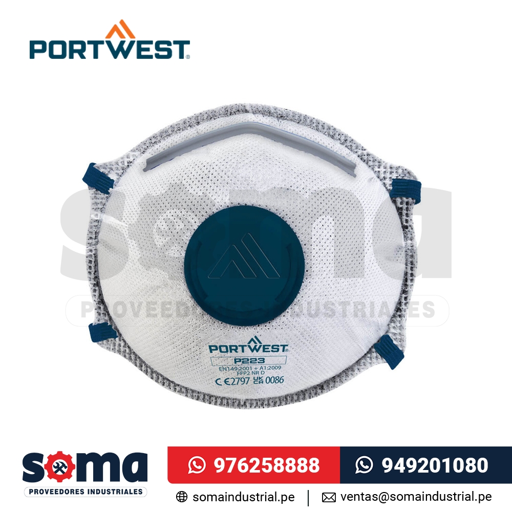 Mascarilla Dolomite con carbon y valvula P223 Portwest