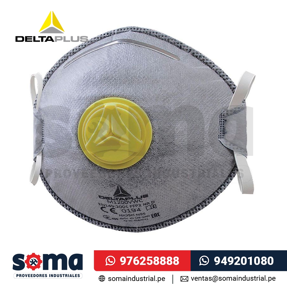Mascarillas Para Vapores Orgánicos Con Válvula M1200VW Delta Plus
