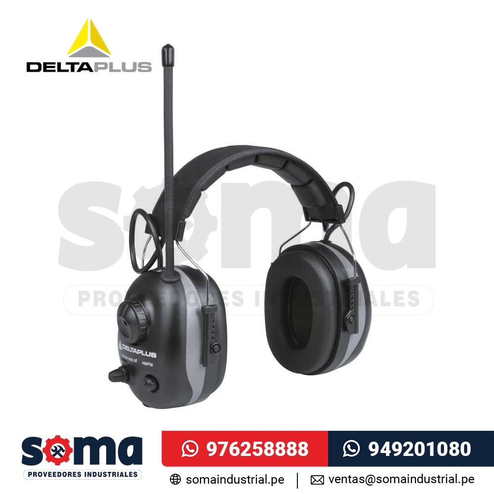 Orejera antirruido electronico radio SNR 27 dB Delta Plus