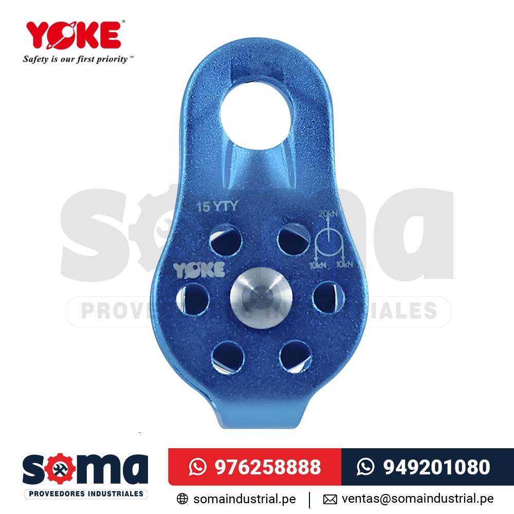Polea Aluminio Simple Fija Para Soga Hasta 1-2 pulgadas Yoke