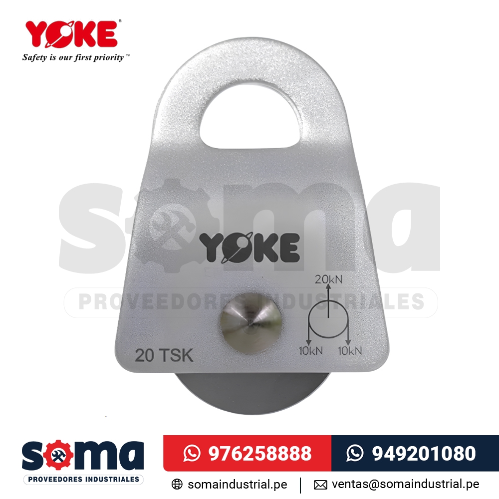 Polea Aluminio Simple Movil Para Soga Hasta 1-2 pulgadas Yoke