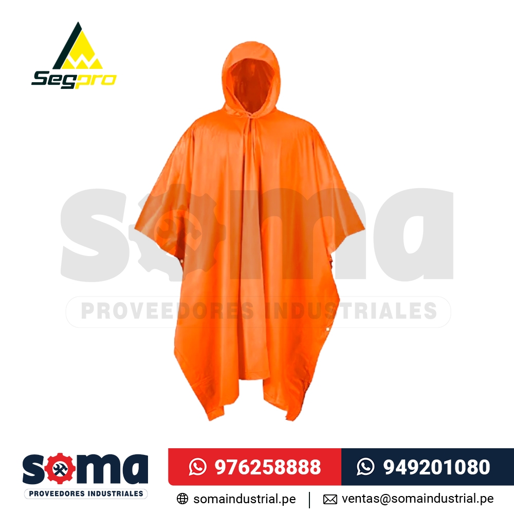 Poncho de PVC Naranja Segpro