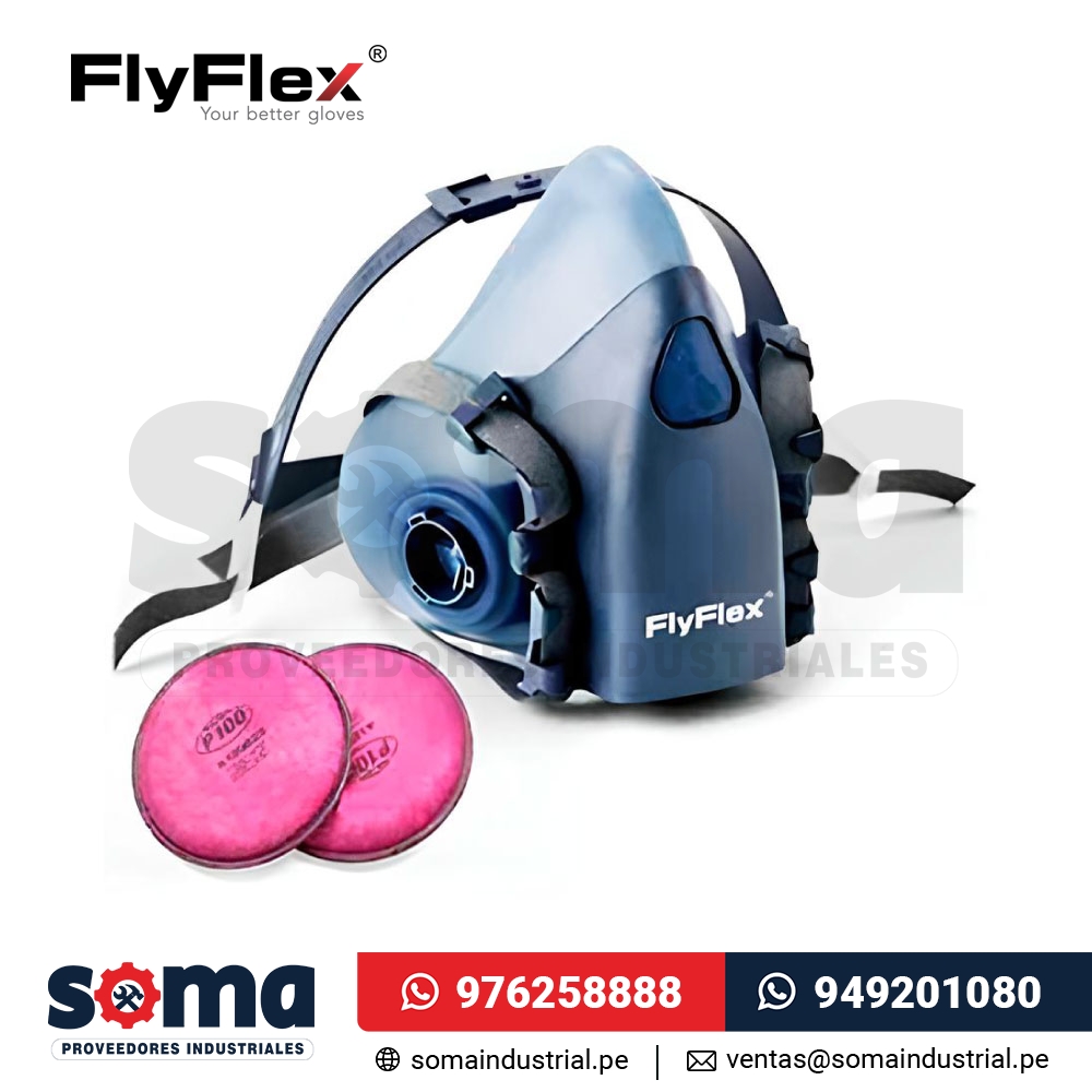Respirador Flyflex con filtro P100 de media cara