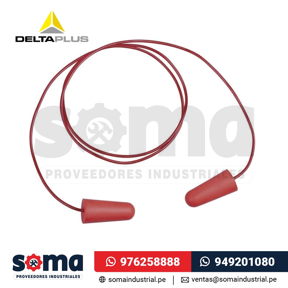 Tapón de Oído con Cordón de Plástico Conicco Delta Plus