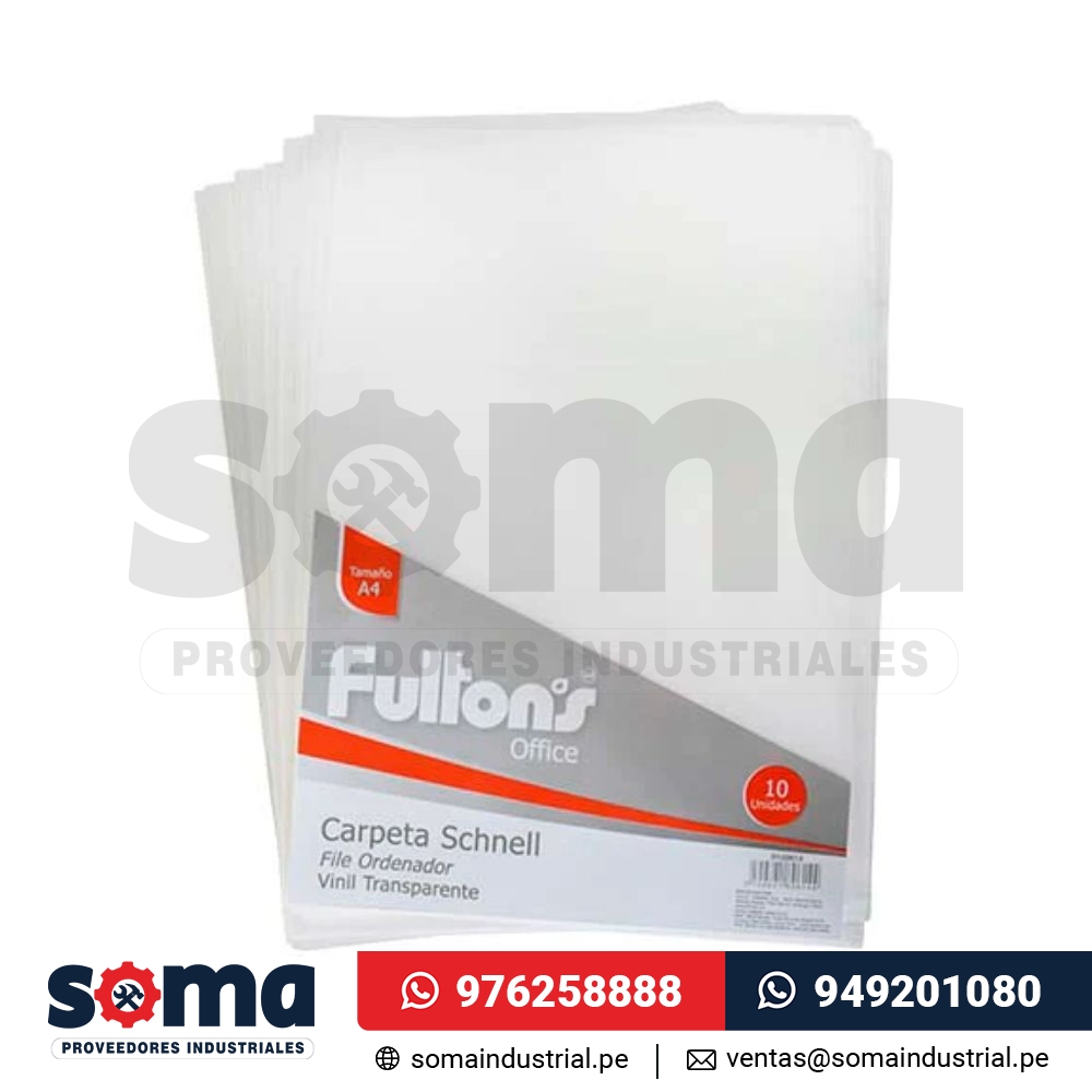 Pack de 10 files A4 en L transparentes Fultons