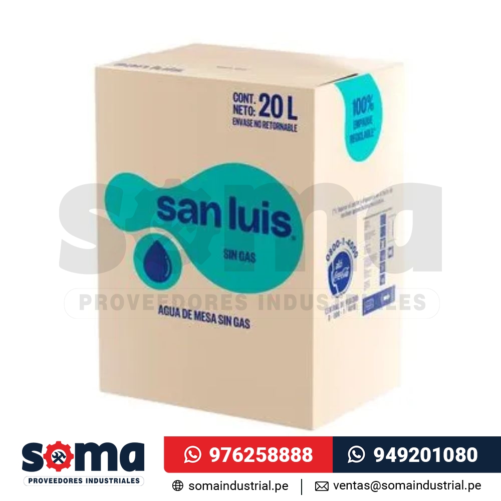 Caja de Agua de Mesa sin Gas 20 LT San Luis