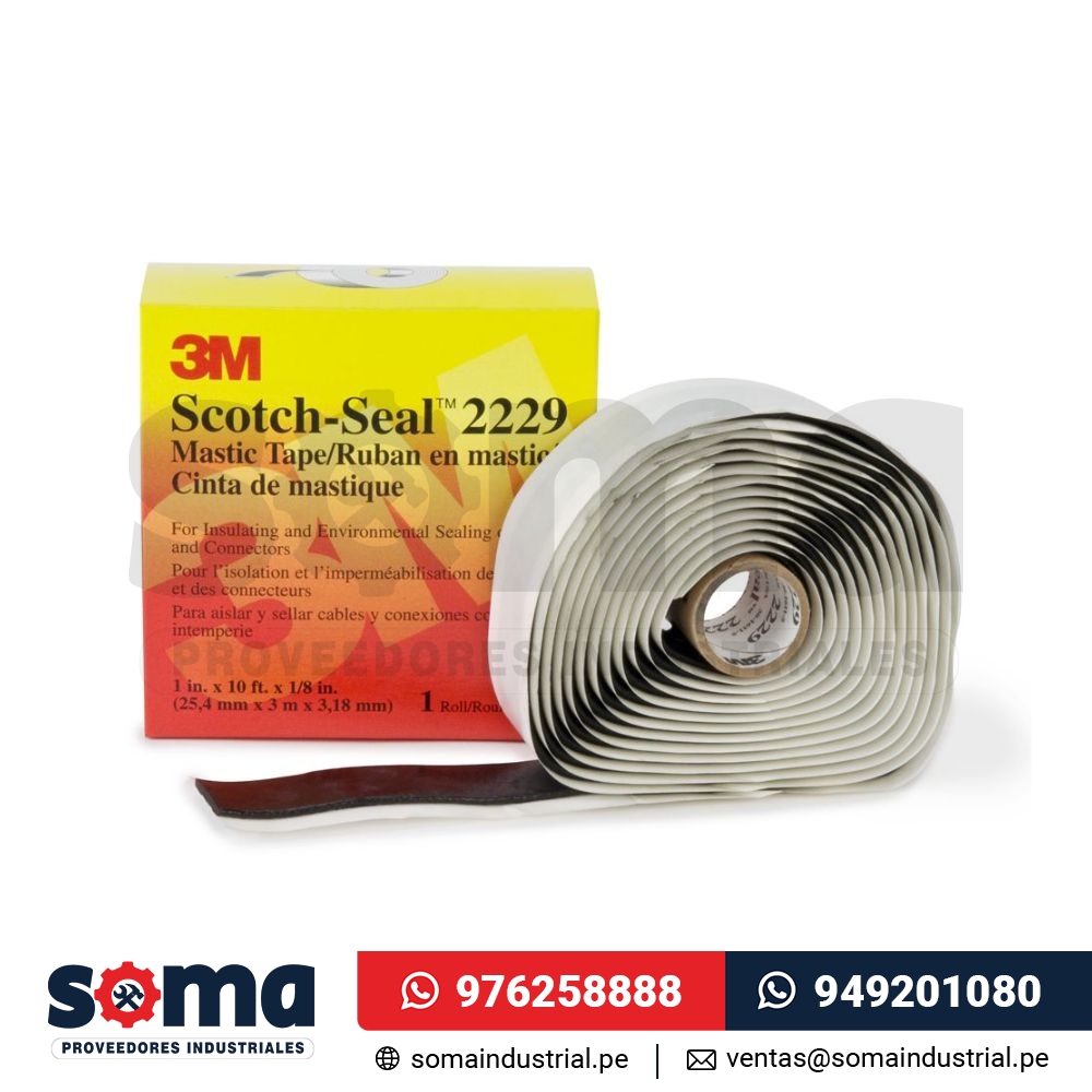 Cinta aislante autofundente Mastic Scotch 2229 3 3/4¨ x3mts 1kV 3M