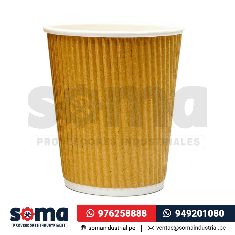 Vaso Cartón corrugado Kraft 8 Oz (25 und) Dasil