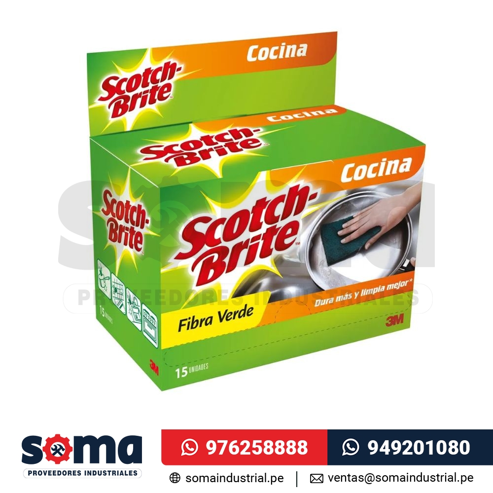 Scotch Brite Esponja Verde x15