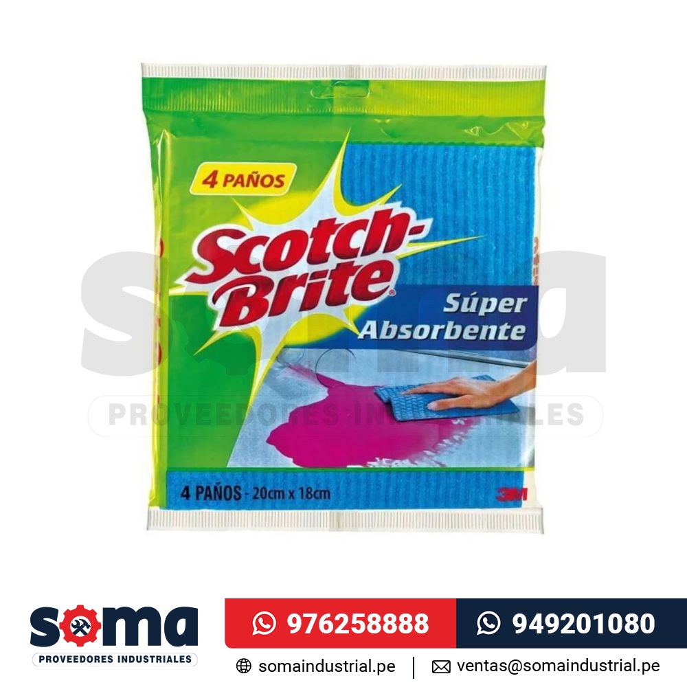 Scotch Brite Paño Super Absorvente PAQ X4UND
