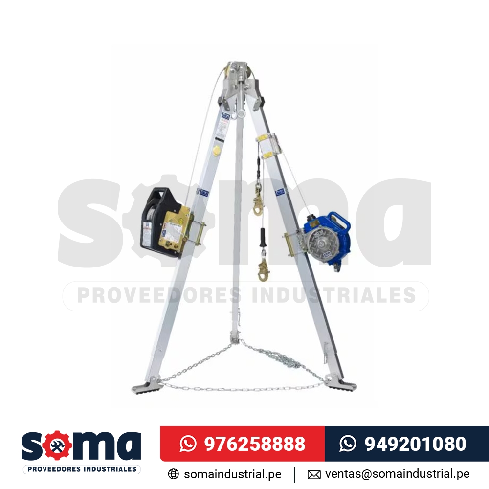 Trípode de Aluminio para Espacios Confinados 3M DBI-SALA 8301071 con Winche y SRL 3 Vías